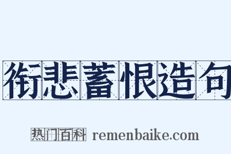 衔悲蓄恨造句是什么意思的图片
